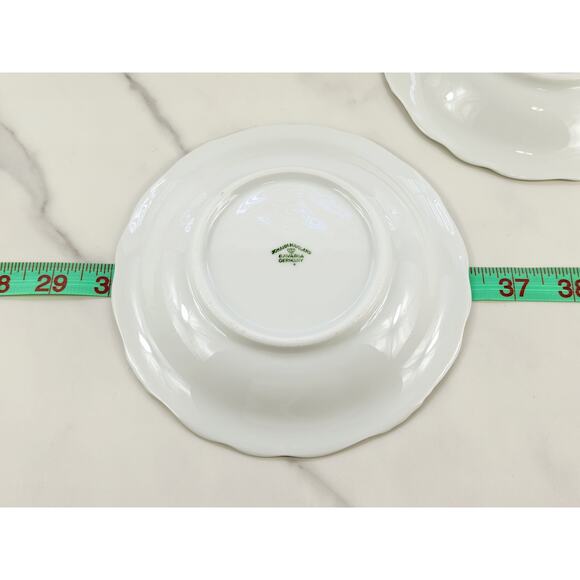 Johann Haviland Floral Splendor Saucers 6 1/4" Silver Trim 80s Germany x4 Vtg - Picture 15 of 16